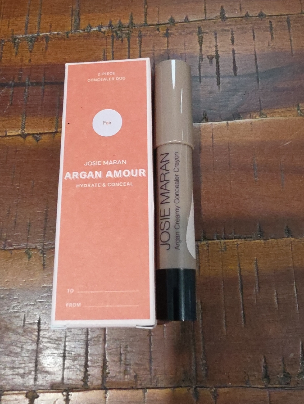 JOSIE MARAN Argan Amour Concealer Duo - Coral Box & Beige Stick